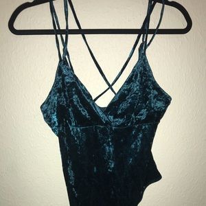 Beautiful blue velvet top